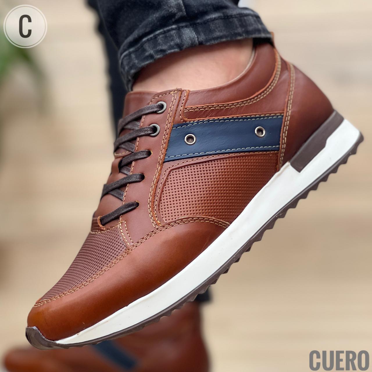 ZAPATO SPORT EN CUERO ENCERADO