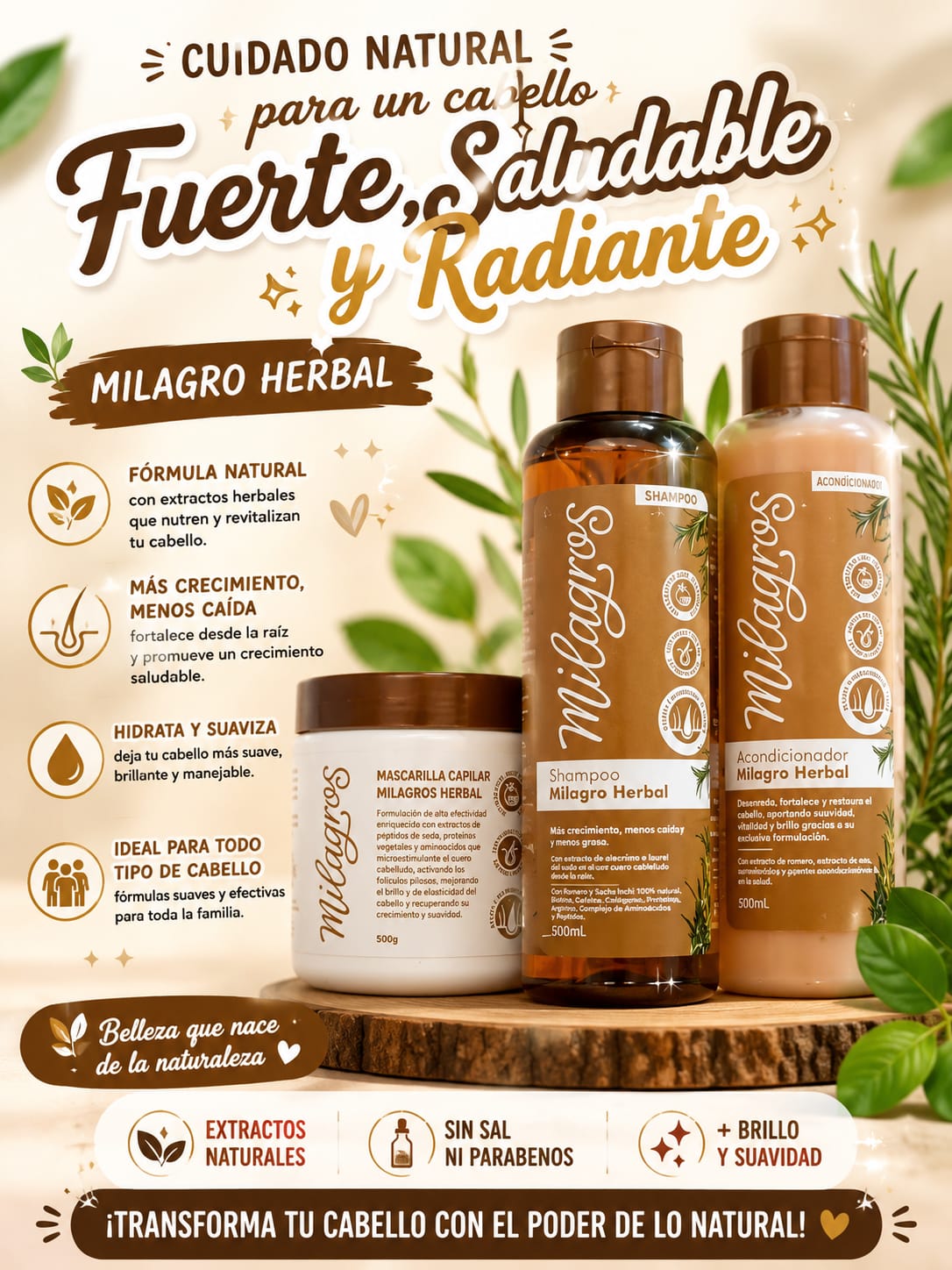¡Dale nueva vida a tu cabello con Milagro Herbal!
